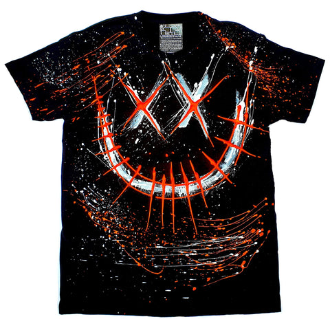 EVIL G T-SHIRT BLACK AND ORANGE