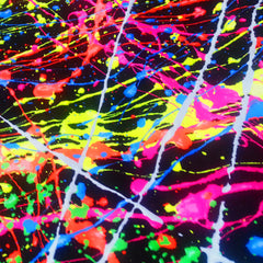 COUCHUK - UV REACTIVE - MULTI SPLAT HOODIE - Clubwear - PLUR - Rave clothing
