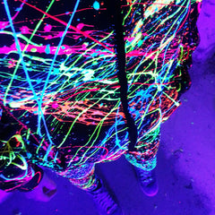 COUCHUK - UV REACTIVE - MULTI SPLAT HOODIE - Clubwear - PLUR - Rave clothing