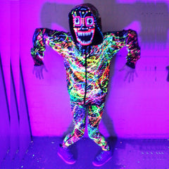 COUCHUK - UV REACTIVE - MULTI SPLAT HOODIE - Clubwear - PLUR - Rave clothing