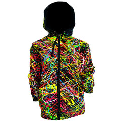 COUCHUK - UV REACTIVE - MULTI SPLAT HOODIE - Clubwear - PLUR - Rave clothing