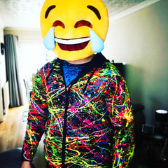 COUCHUK - UV REACTIVE - MULTI SPLAT HOODIE - Clubwear - PLUR - Rave clothing