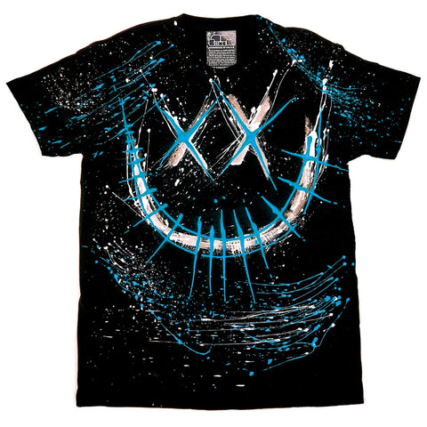 EVIL G T-SHIRT BLACK AND BLUE