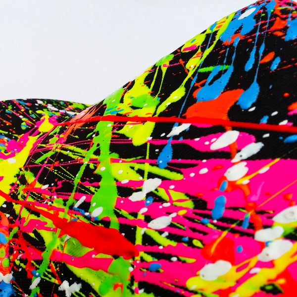 COUCHUK - UV REACTIVE - SPLASH TRILBY BLACK - Clubwear - PLUR - Rave clothing