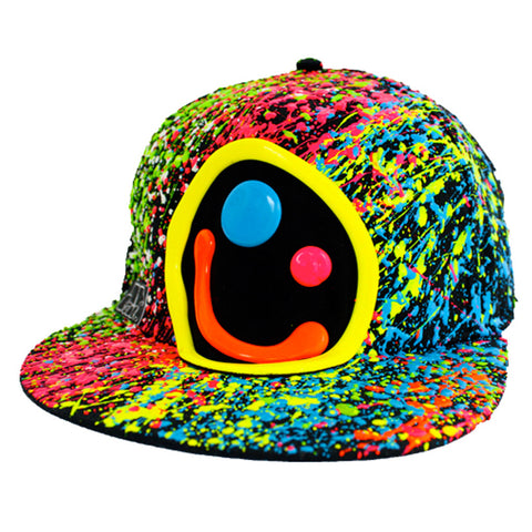 COUCHUK - UV REACTIVE - SQUIDGY FACE CAP BLACK - Clubwear - PLUR - Rave clothing