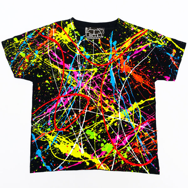COUCHUK - UV REACTIVE - SPLAT KIDS T-SHIRT - Clubwear - PLUR - Rave clothing