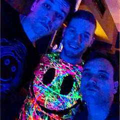 COUCHUK - UV REACTIVE - GRIN T-SHIRT BLACK - Clubwear - PLUR - Rave clothing