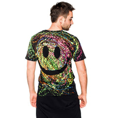 COUCHUK - UV REACTIVE - GRIN T-SHIRT BLACK - Clubwear - PLUR - Rave clothing