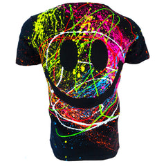 COUCHUK - UV REACTIVE - GRIN T-SHIRT BLACK - Clubwear - PLUR - Rave clothing