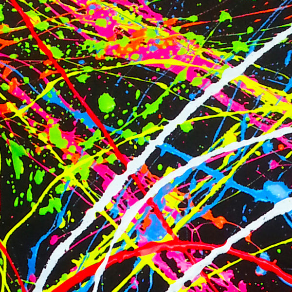 COUCHUK - UV REACTIVE - SPLAT T-SHIRT BLACK - Clubwear - PLUR - Rave clothing