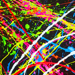 COUCHUK - UV REACTIVE - SPLAT T-SHIRT BLACK - Clubwear - PLUR - Rave clothing