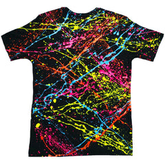 COUCHUK - UV REACTIVE - SPLAT T-SHIRT BLACK - Clubwear - PLUR - Rave clothing