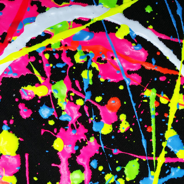 COUCHUK - UV REACTIVE - SPLAT T-SHIRT BLACK - Clubwear - PLUR - Rave clothing