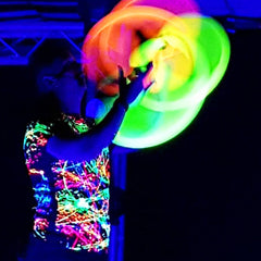 COUCHUK - UV REACTIVE - SPLAT T-SHIRT BLACK - Clubwear - PLUR - Rave clothing