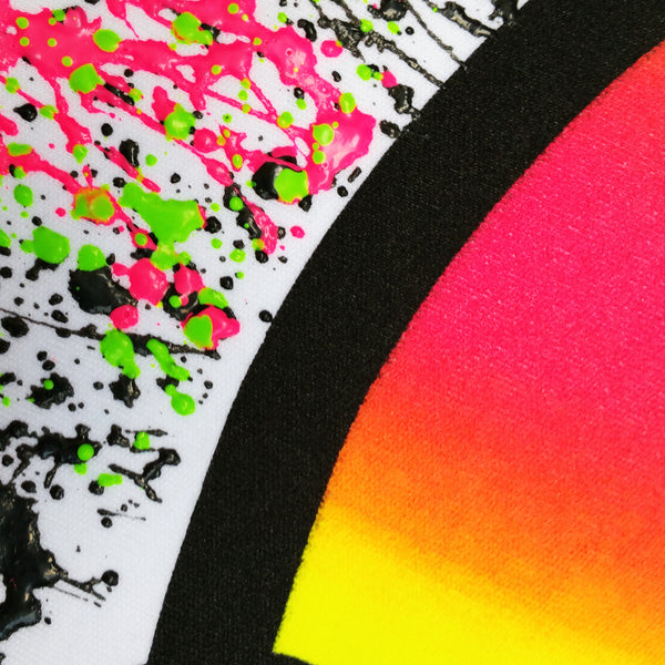 COUCHUK - UV REACTIVE - RAINBOW TONGUE T-SHIRT WHITE - Clubwear - PLUR - Rave clothing