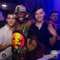 COUCHUK - UV REACTIVE - RAINBOW TONGUE BEATER VEST WHITE - Clubwear - PLUR - Rave clothing
