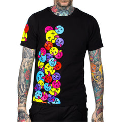 COUCHUK - UV REACTIVE - SIDE TONGUE UNISEX T-SHIRT BLACK - Clubwear - PLUR - Rave clothing