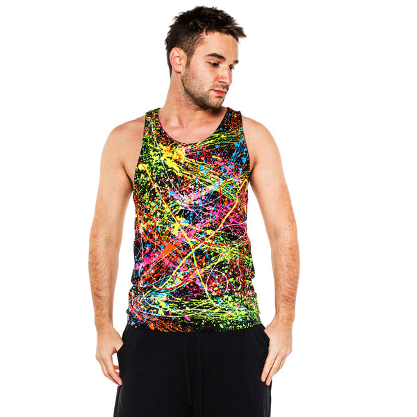 COUCHUK - UV REACTIVE - SPLAT BEATER VEST - Clubwear - PLUR - Rave clothing