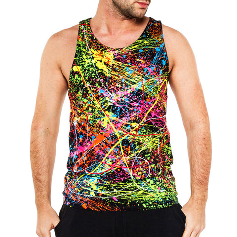 COUCHUK - UV REACTIVE - SPLAT BEATER VEST - Clubwear - PLUR - Rave clothing