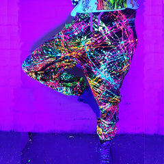 COUCHUK - UV REACTIVE - SPLAT TRACKIES MULTI - Clubwear - PLUR - Rave clothing