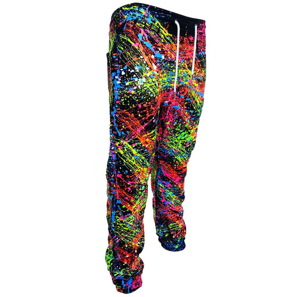 COUCHUK - UV REACTIVE - SPLAT TRACKIES MULTI - Clubwear - PLUR - Rave clothing