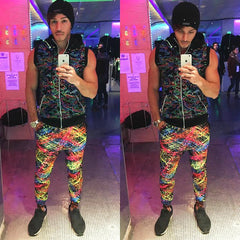 COUCHUK - UV REACTIVE - SPLAT LEGGINGS MULTI - Clubwear - PLUR - Rave clothing