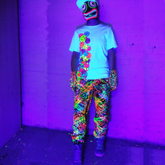 COUCHUK - UV REACTIVE - SPLAT TRACKIES MULTI - Clubwear - PLUR - Rave clothing