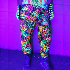 COUCHUK - UV REACTIVE - SPLAT TRACKIES MULTI - Clubwear - PLUR - Rave clothing