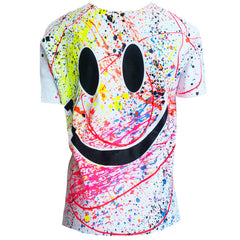 COUCHUK - UV REACTIVE - GRIN UNISEX T-SHIRT WHITE - Clubwear - PLUR - Rave clothing