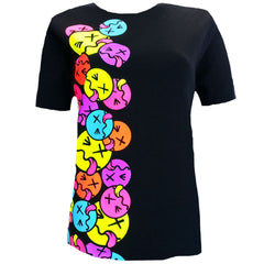 COUCHUK - UV REACTIVE - SIDE TONGUE UNISEX T-SHIRT BLACK - Clubwear - PLUR - Rave clothing