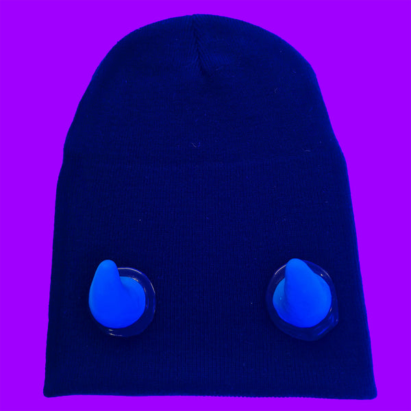 HORN BEANIE BLUE
