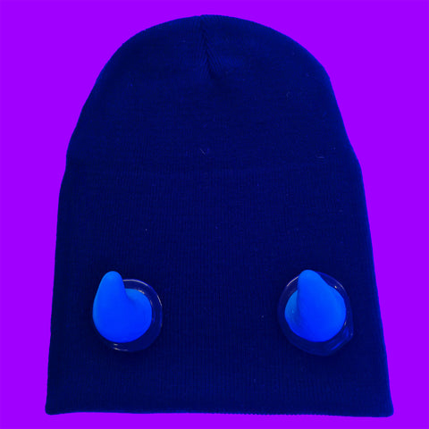 HORN BEANIE BLUE