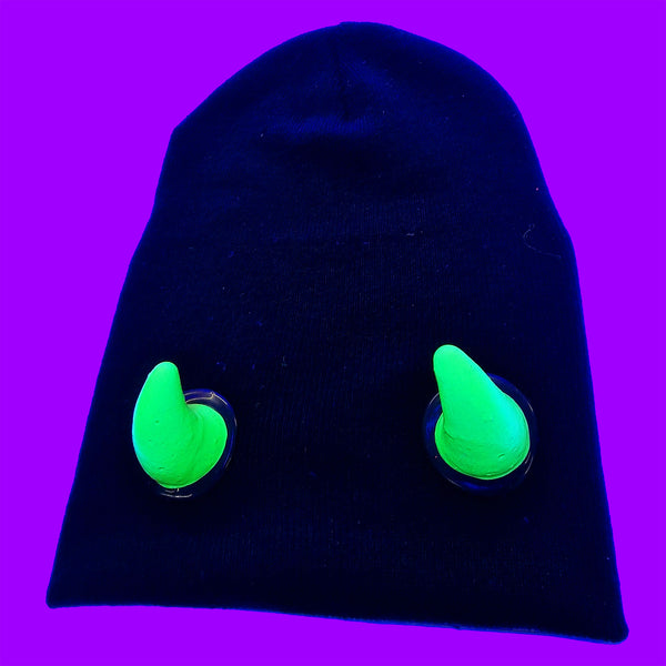 HORN BEANIE GREEN