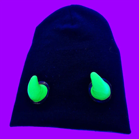 HORN BEANIE GREEN