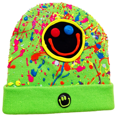 SQUIDGY FACE BEANIE GREEN