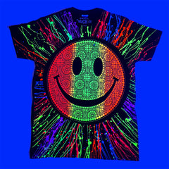 CANDYFACE T-SHIRT BLACK/MULTICOLOUR DESIGN