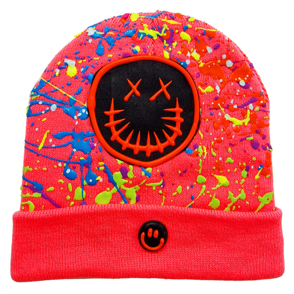 EVIL BADGE BEANIE PINK