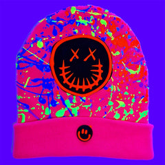 EVIL BADGE BEANIE PINK