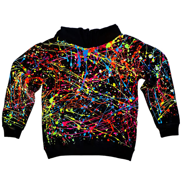 KIDS SPLAT HOODIE BLACK