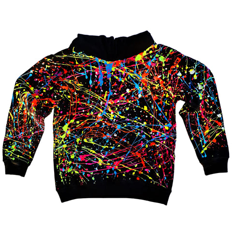 KIDS SPLAT HOODIE BLACK