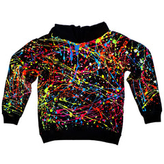 KIDS SPLAT HOODIE BLACK
