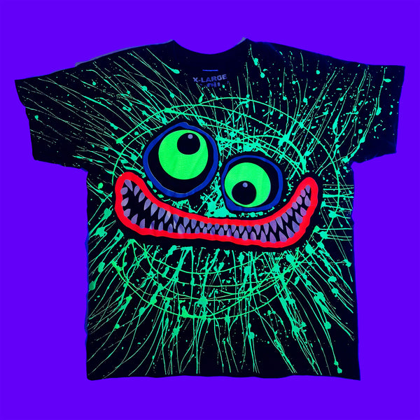 SCRIBBLE FACE KIDS T-SHIRT BLACK