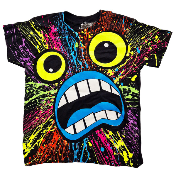 SCREAM FACE KIDS T-SHIRT BLACK