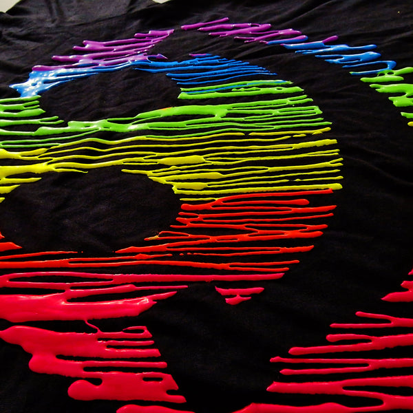SCRIBBLE GRIN FACE KIDS T-SHIRT BLACK