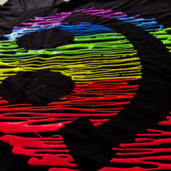 SCRIBBLE GRIN FACE KIDS T-SHIRT BLACK