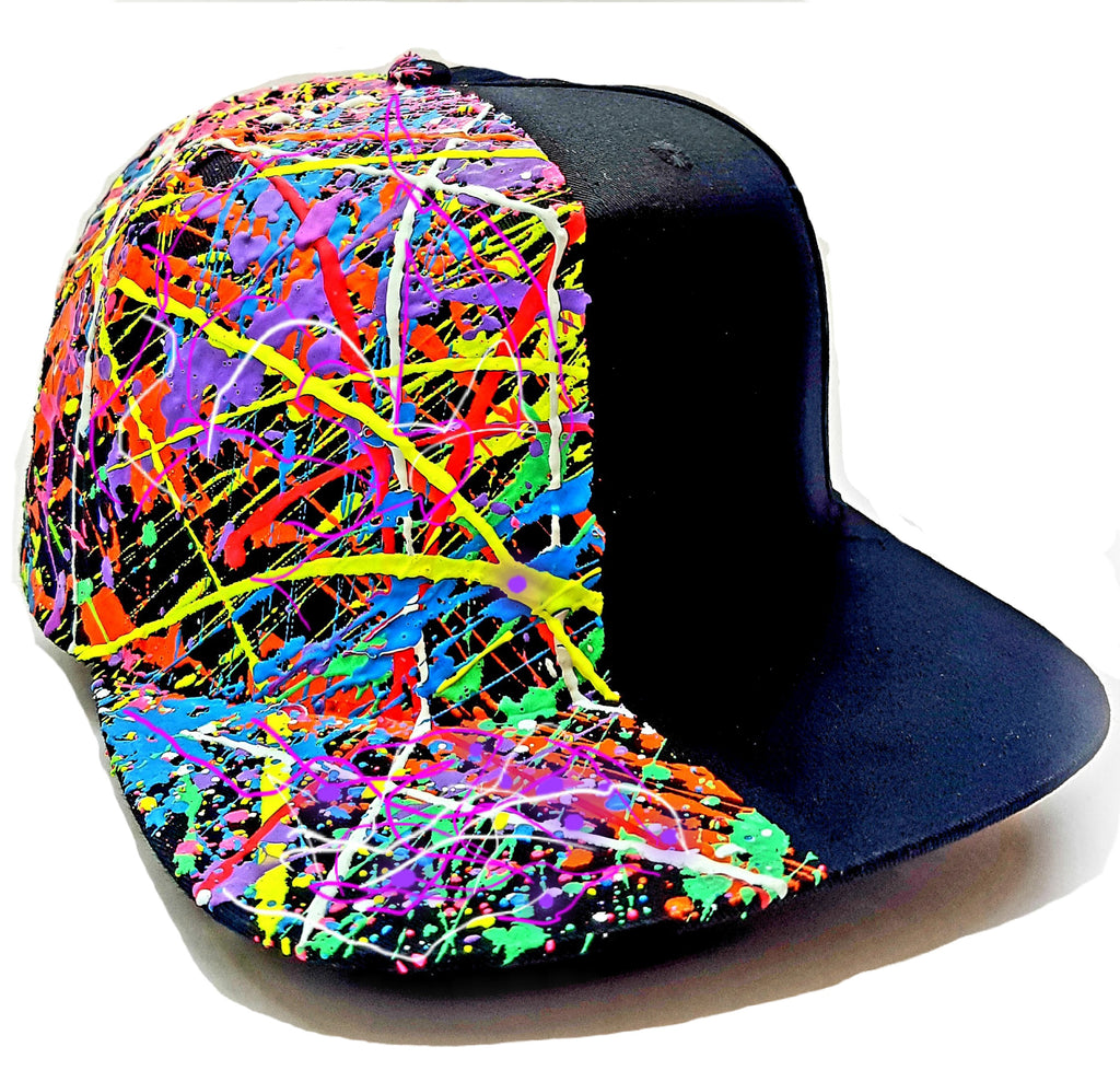 Baseball Cap Half Beanie Cap HALF SPLAT FLATPEAK CAP BLACK COUCH UK