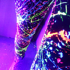 COUCHUK - UV REACTIVE - SPLAT LEGGINGS MULTI - Clubwear - PLUR - Rave clothing